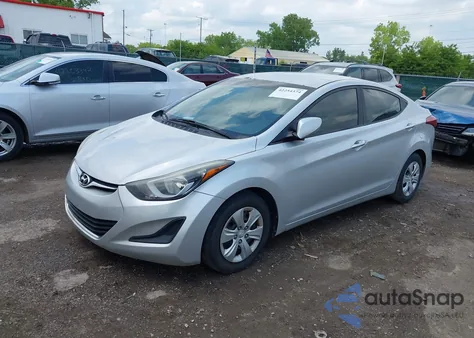 2016 Hyundai Elantra Se from USA, damaged, VIN 5NPDH4AE7GH725488